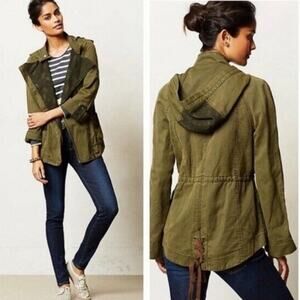 Anthropologie Hei Hei Anorak Lace Utility Hooded Jacket-S